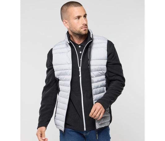 Bodywarmer bi-matière homme
