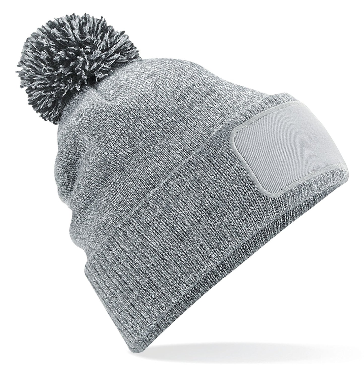 Bonnet Snowstar® avec zone de marquage — coloris Heather Grey / Black #Couleur_Heather-Grey-/-Black