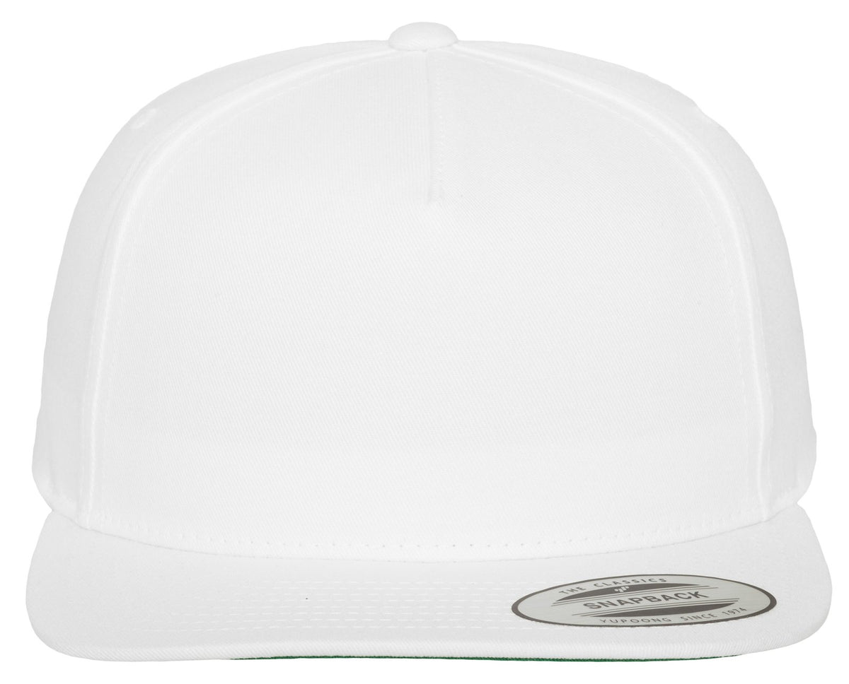 Casquette 5 pans snapback premium 400 g/m² — coloris White #Couleur_White
