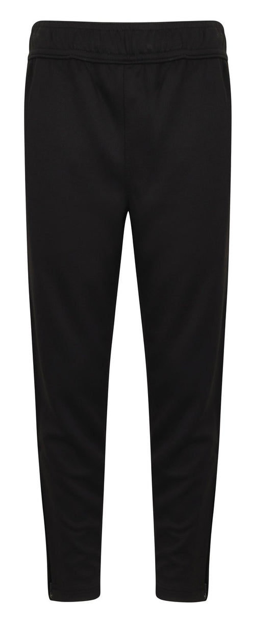 Pantalon de sport slim enfant contrasté 250 g/m² — coloris Black #Couleur_Black