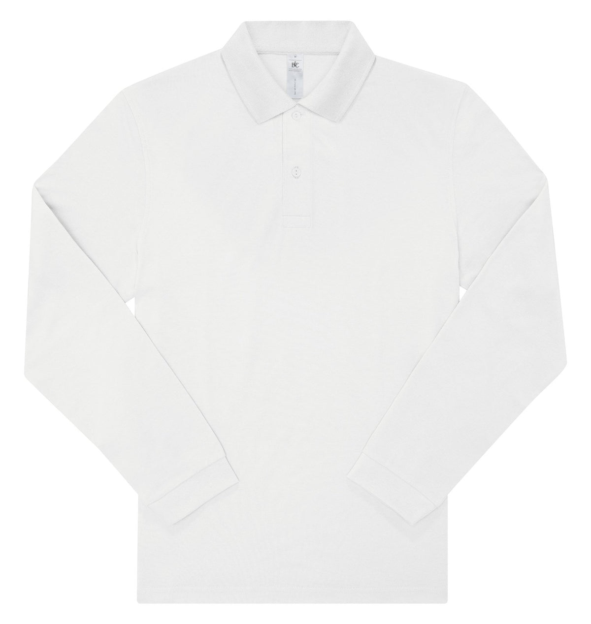 Polo manches longues 180 g/m² — coloris White #Couleur_White