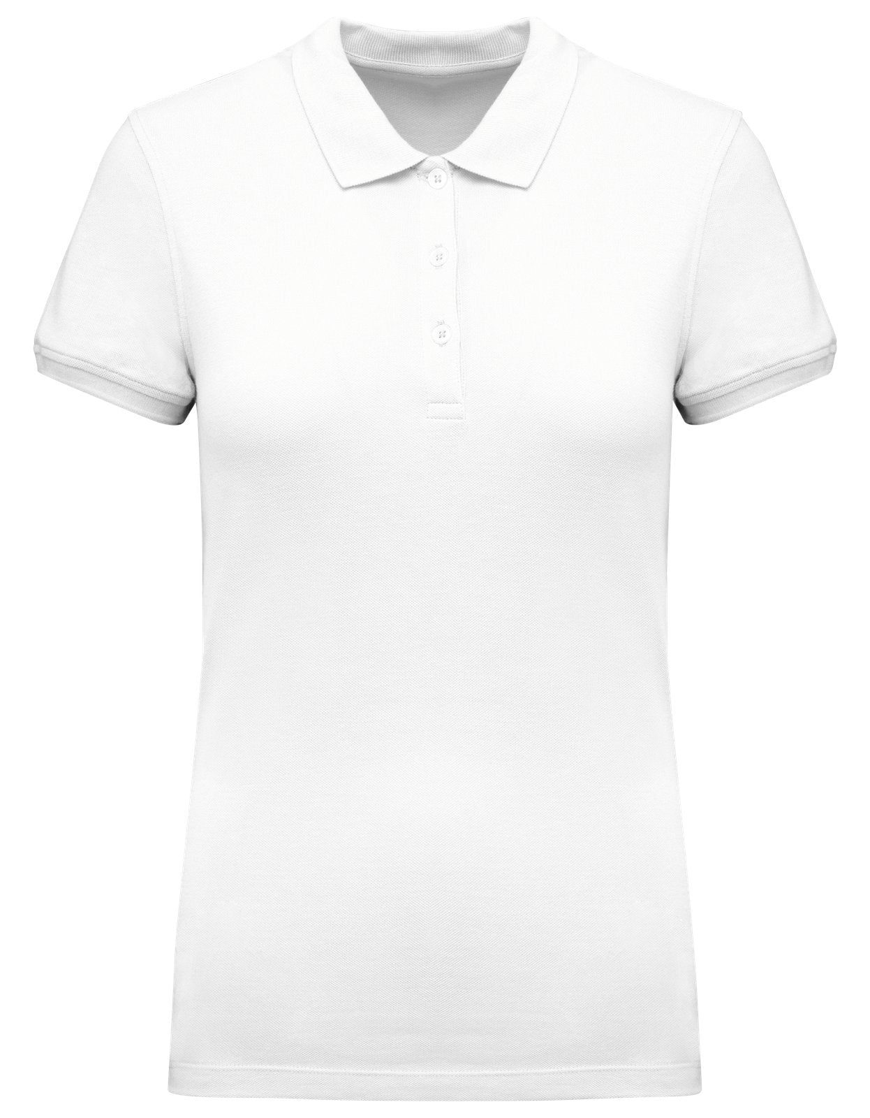 Polo piqué manches courtes femme — coloris White #Couleur_White