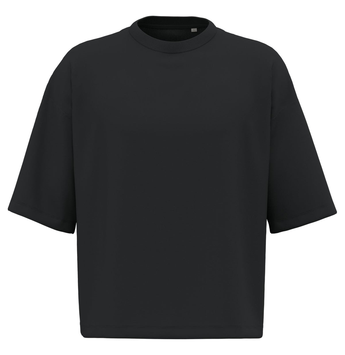 T-shirt écoresponsable boxy à épaules tombantes homme — coloris Noir #Couleur_Noir