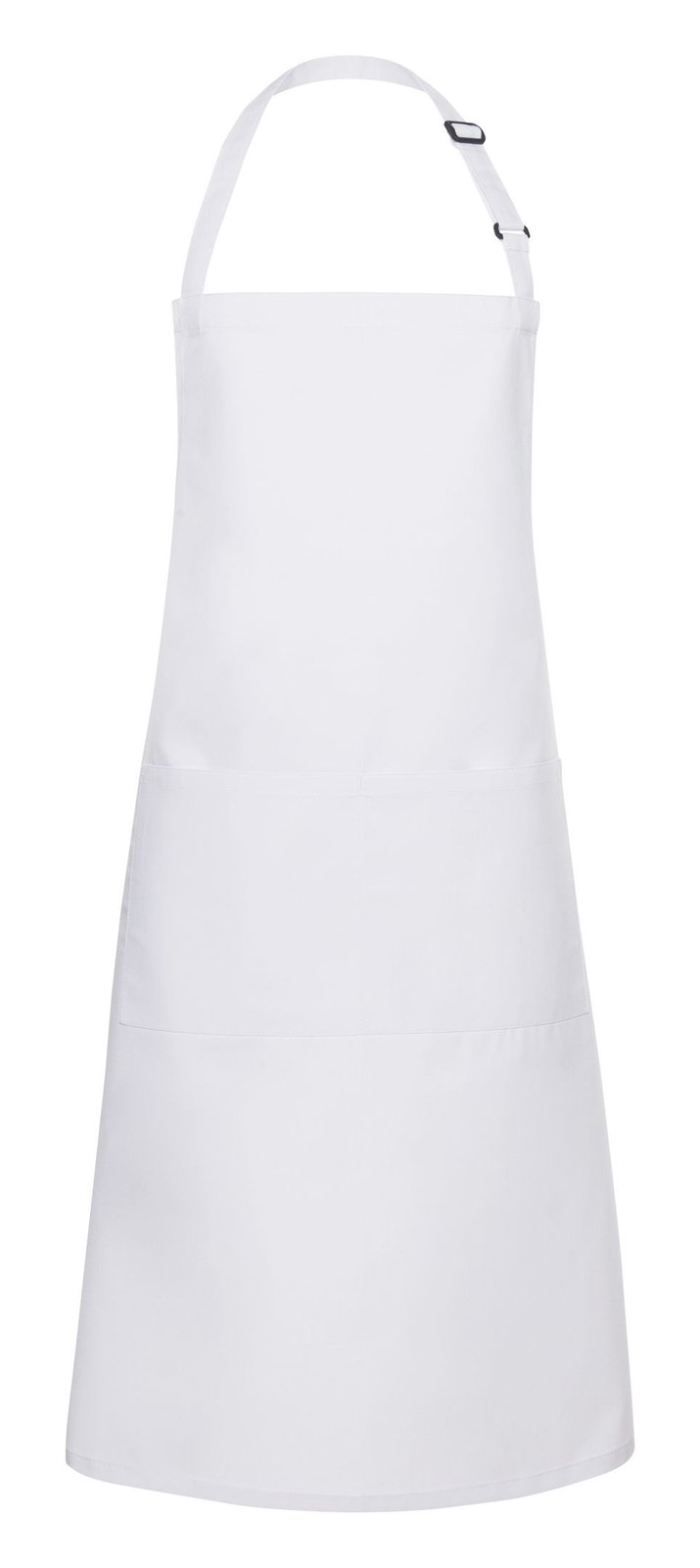 Tablier à bavette avec boucle et poche — coloris White #Couleur_White