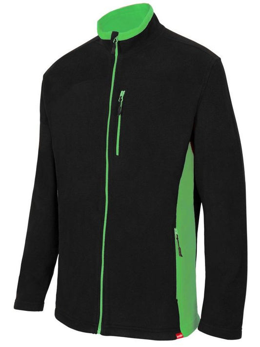 Veste polaire bicolore — coloris Black / Lime #Couleur_Black-/-Lime