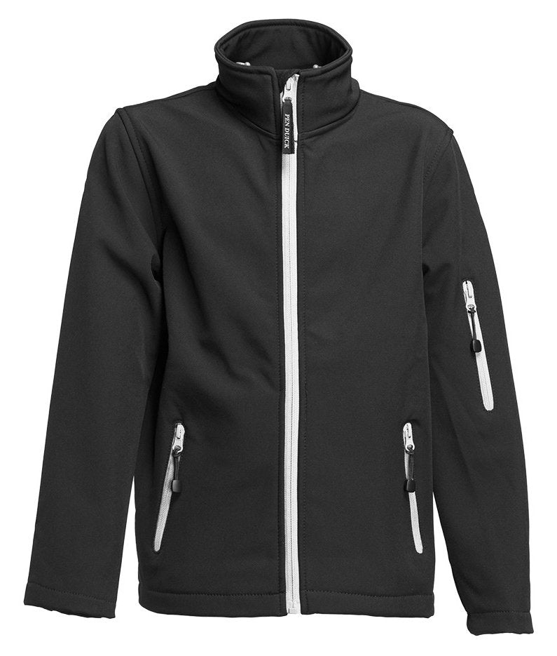 Veste Softshell enfant 340 g/m² — coloris Black / White #Couleur_Black-/-White