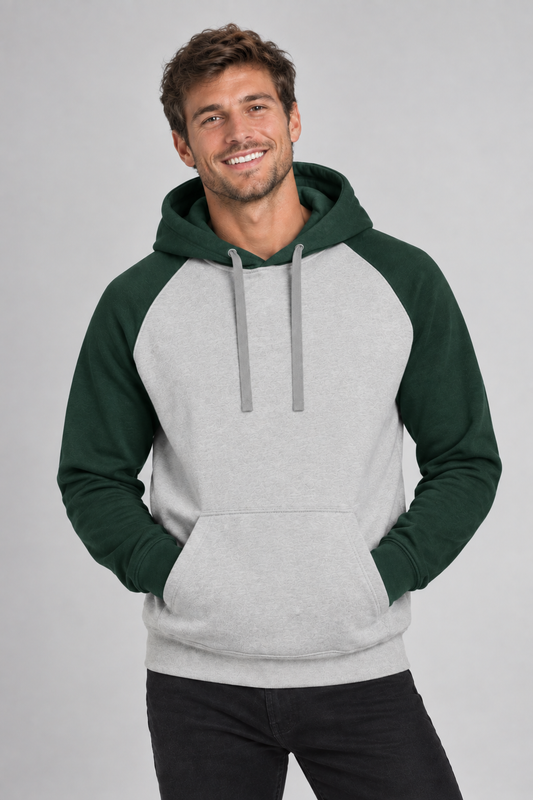 Sweat à capuche bicolore