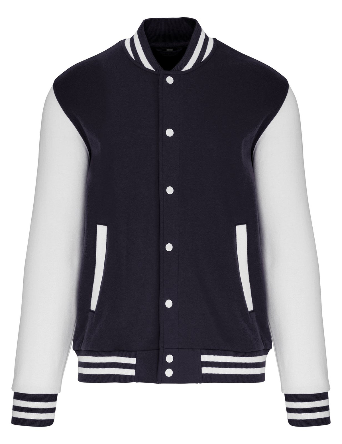 Blouson molleton teddy enfant — coloris Navy / White #Couleur_Navy-/-White
