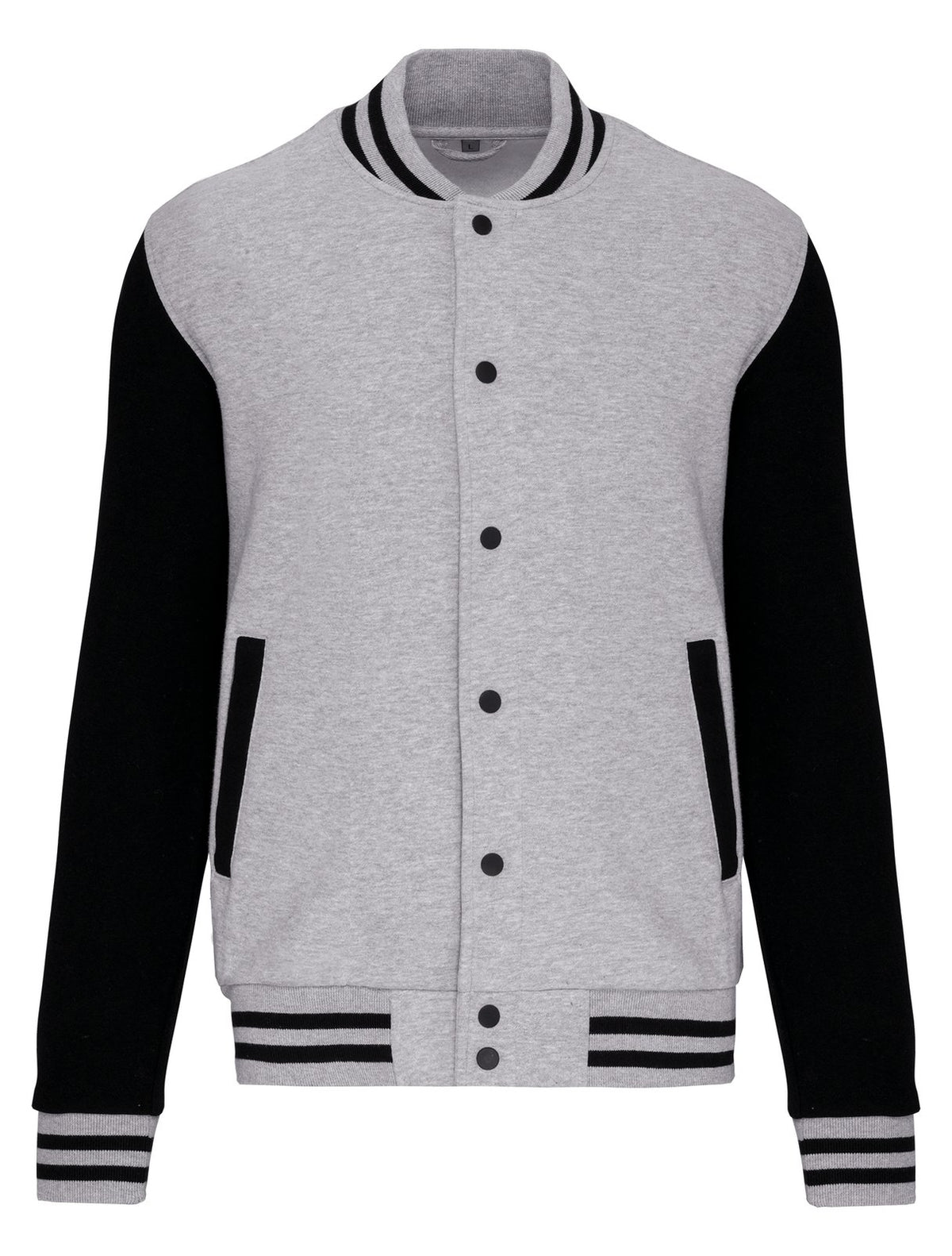 Blouson molleton teddy enfant — coloris Oxford Grey / Black #Couleur_Oxford-Grey-/-Black