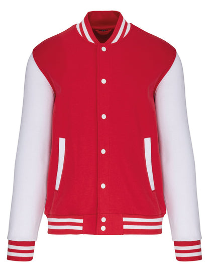 Blouson molleton teddy enfant — coloris Red / White #Couleur_Red-/-White