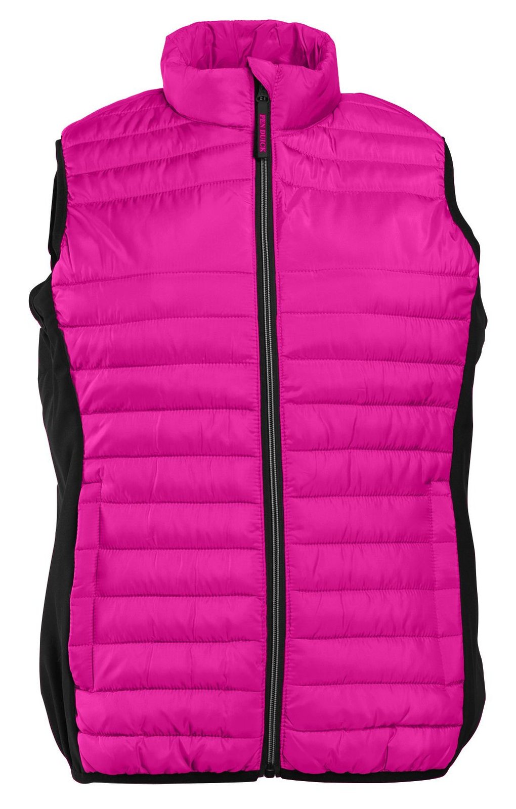 Bodywarmer bi-matière femme  — coloris Hot Pink #Couleur_Hot-Pink