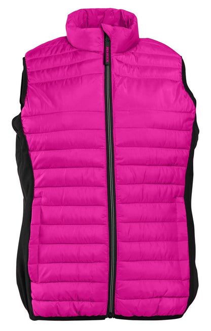 Bodywarmer bi-matière femme  — coloris Hot Pink #Couleur_Hot-Pink