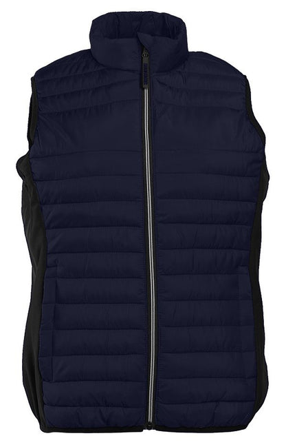 Bodywarmer bi-matière femme  — coloris Navy / Black #Couleur_Navy-/-Black
