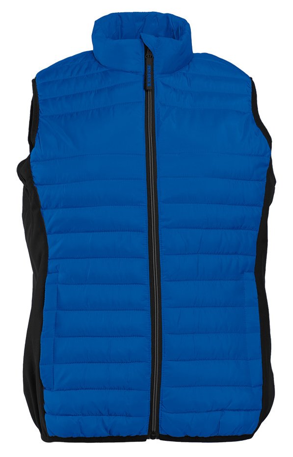 Bodywarmer bi-matière femme  — coloris Royal / Black #Couleur_Royal-/-Black
