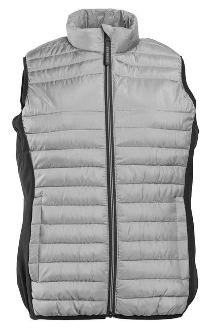 Bodywarmer bi-matière femme  — coloris Silver / Black #Couleur_Silver-/-Black