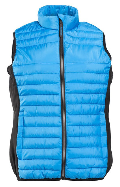 Bodywarmer bi-matière femme  — coloris Sport Blue / Black #Couleur_Sport-Blue-/-Black