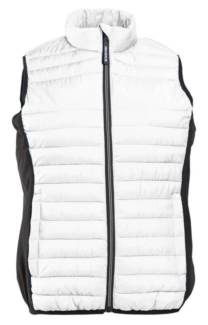 Bodywarmer bi-matière femme  — coloris White / Black #Couleur_White-/-Black