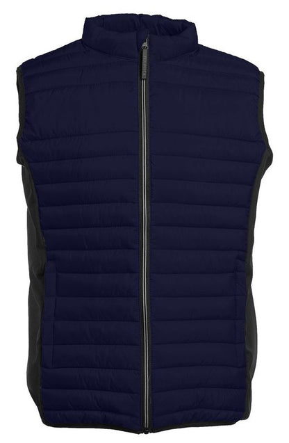 Bodywarmer bi-matière homme  — coloris Navy / Black #Couleur_Navy-/-Black