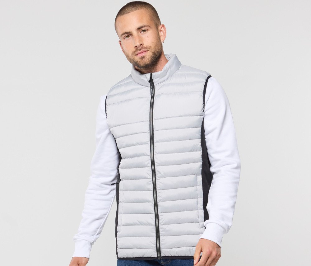 Bodywarmer bi-matière homme 