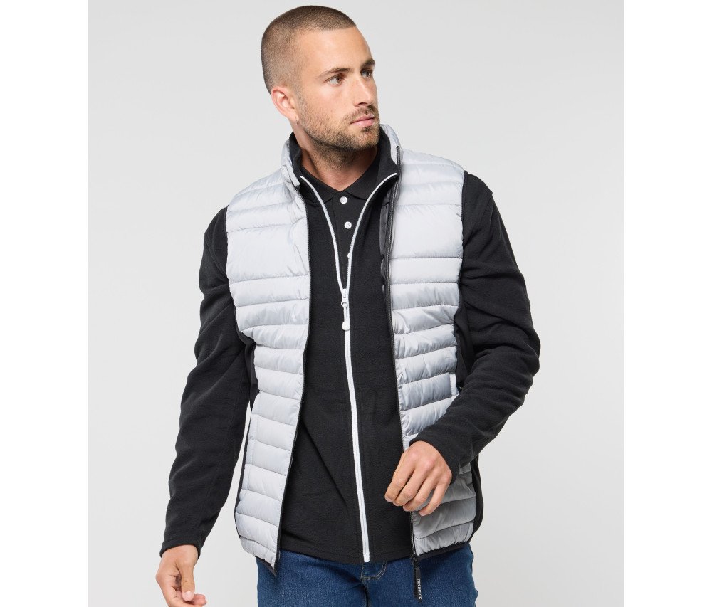 Bodywarmer bi-matière homme 