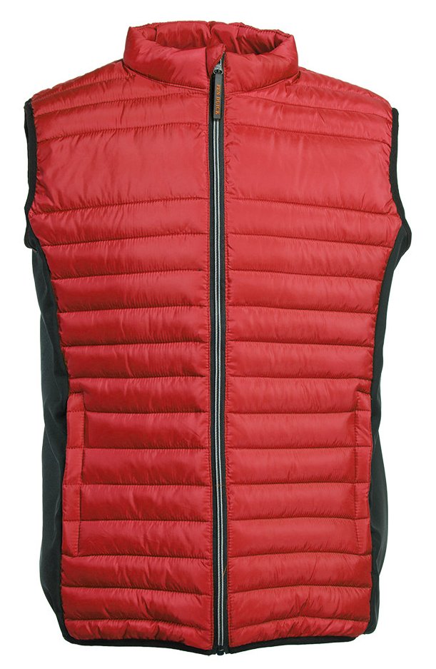 Bodywarmer bi-matière homme  — coloris Red / Black #Couleur_Red-/-Black