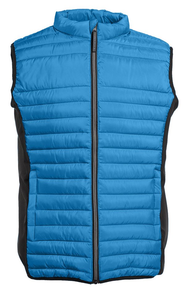Bodywarmer bi-matière homme  — coloris Sport Blue / Black #Couleur_Sport-Blue-/-Black