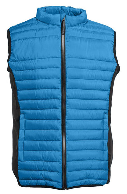 Bodywarmer bi-matière homme  — coloris Sport Blue / Black #Couleur_Sport-Blue-/-Black