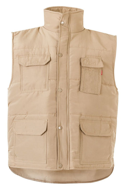 Bodywarmer de travail matelassé multi-poches  — coloris Sand #Couleur_Sand