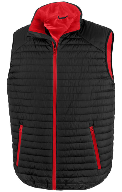 Bodywarmer matelassé Thermoquilt — coloris Black / Red #Couleur_Black-/-Red