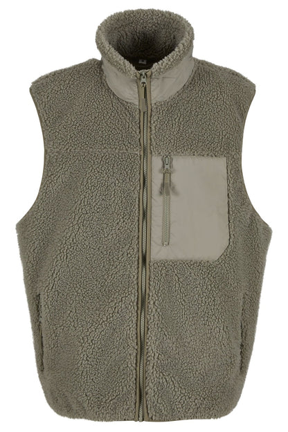 Bodywarmer polaire coupe-vent 400 g/m²  — coloris Pale Olive #Couleur_Pale-Olive