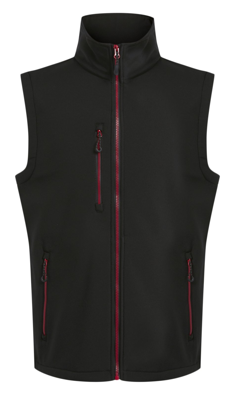 Bodywarmer Softshell 2 couches  — coloris Black / Classic Red #Couleur_Black-/-Classic-Red