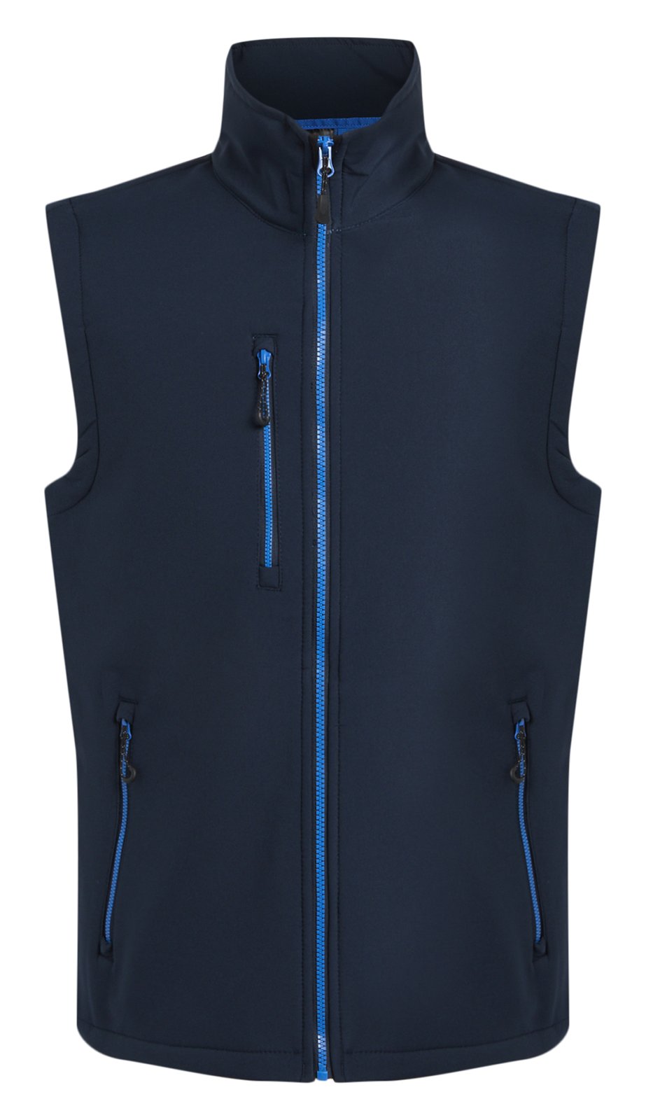 Bodywarmer Softshell 2 couches  — coloris Black / New Royal #Couleur_Black-/-New-Royal