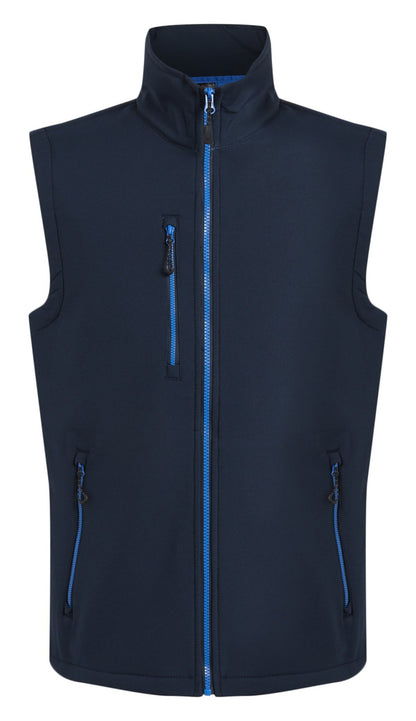 Bodywarmer Softshell 2 couches  — coloris Black / New Royal #Couleur_Black-/-New-Royal