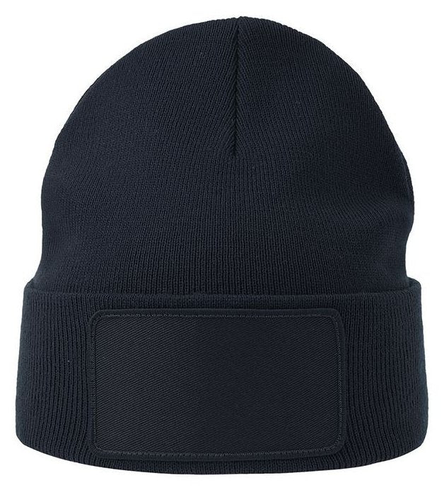 Bonnet avec empiècement pour marquage 74 g/m² — ATLANTIS HEADWEAR WIND-S WITH PATCH — coloris Navy #Couleur_Navy