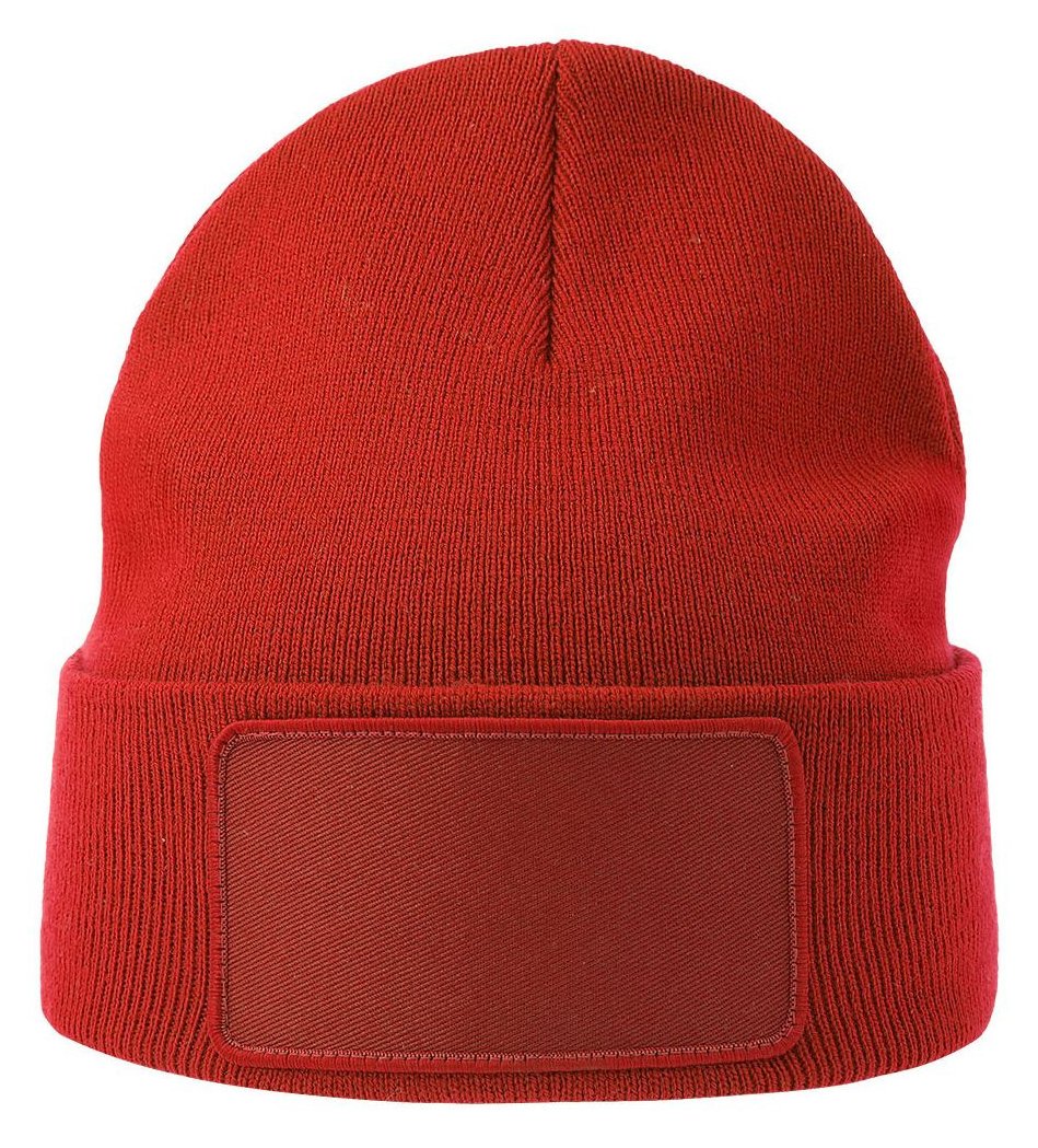 Bonnet avec empiècement pour marquage 74 g/m² — ATLANTIS HEADWEAR WIND-S WITH PATCH — coloris Red #Couleur_Red