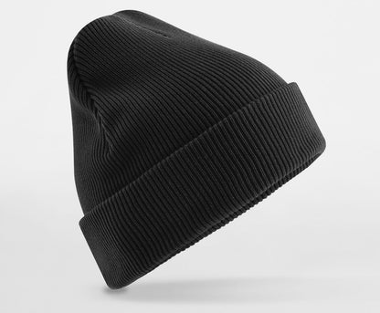Bonnet en coton organique avec rabat — BEECHFIELD PREMIUM ORGANIC COTTON ORIGINAL CUFFED BEANIE — coloris Black #Couleur_Black