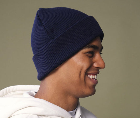 Bonnet en coton organique avec rabat — BEECHFIELD PREMIUM ORGANIC COTTON ORIGINAL CUFFED BEANIE