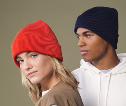 Bonnet en coton organique avec rabat — BEECHFIELD PREMIUM ORGANIC COTTON ORIGINAL CUFFED BEANIE