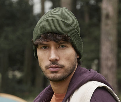 Bonnet en coton organique avec rabat — BEECHFIELD PREMIUM ORGANIC COTTON ORIGINAL CUFFED BEANIE
