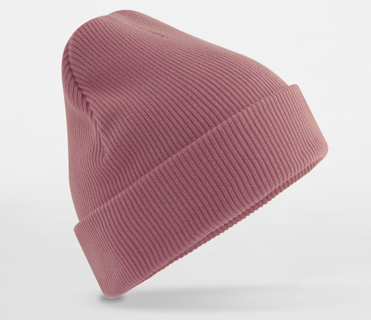 Bonnet en coton organique avec rabat — BEECHFIELD PREMIUM ORGANIC COTTON ORIGINAL CUFFED BEANIE — coloris Rose Pink #Couleur_Rose-Pink