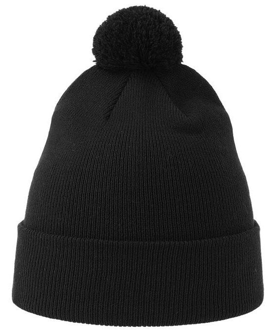 Bonnet recylé à pompon pour enfant — coloris Black #Couleur_Black