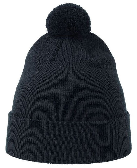 Bonnet recylé à pompon pour enfant — coloris Navy #Couleur_Navy