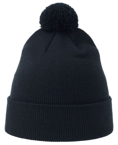Bonnet recylé à pompon pour enfant — coloris Navy #Couleur_Navy