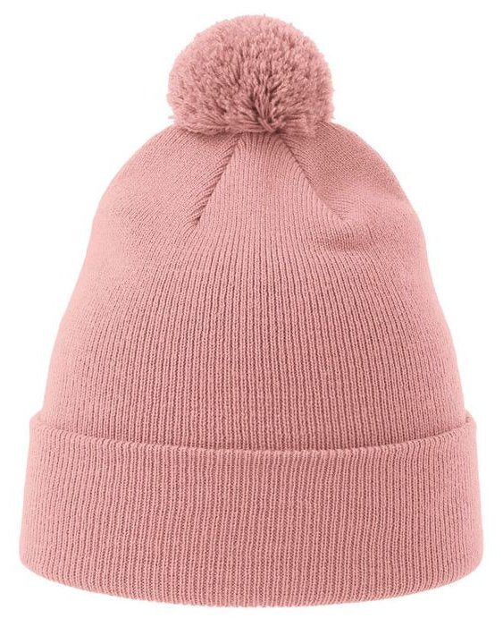 Bonnet recylé à pompon pour enfant — coloris Pink #Couleur_Pink