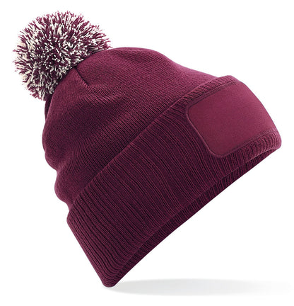 Bonnet Snowstar® avec zone de marquage  — coloris Burgundy / Off White #Couleur_Burgundy-/-Off-White