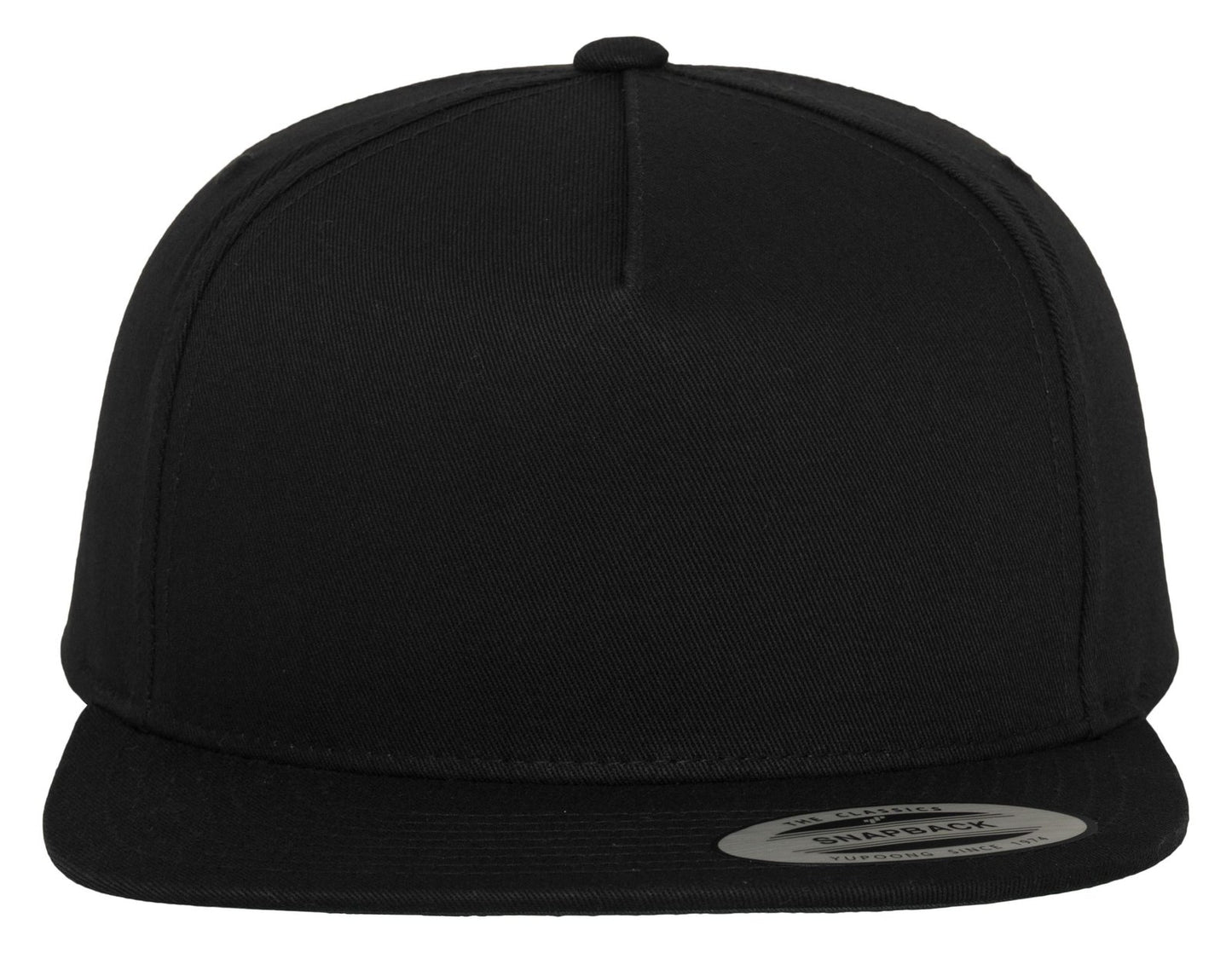 Casquette 5 pans snapback premium 400 g/m²  — coloris Black / Black #Couleur_Black-/-Black