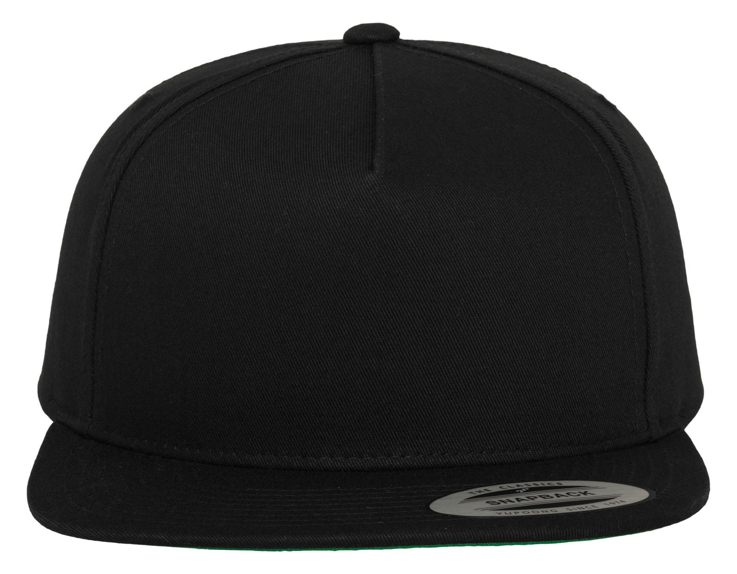 Casquette 5 pans snapback premium 400 g/m²  — coloris Black #Couleur_Black