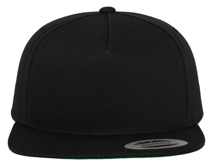 Casquette 5 pans snapback premium 400 g/m²  — coloris Black #Couleur_Black