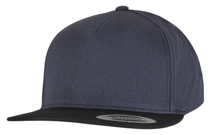 Casquette 5 pans snapback premium 400 g/m²  — coloris Navy / Black #Couleur_Navy-/-Black