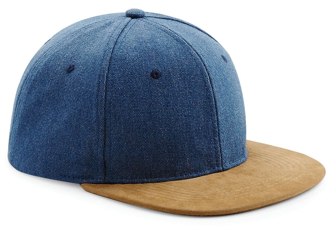 Casquette avec visière effet daim 340 g/m²  — coloris Denim Blue #Couleur_Denim-Blue